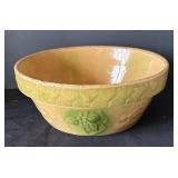 DR - Trio of Vintage Yellowware Cherry Pattern Bowls