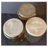 DR - Vintage Glass Jars - Amber & Clear with Lids