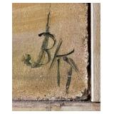 DR - Original Still Life Floral Painting - Pansy Bouquet in Vase by BTK