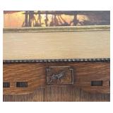 DR - Vintage Arts and Crafts Style Picture Frame with Landscape Print