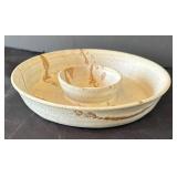 DR - Pottery Serving Bowl & Platter Set - Rustic Speckled Glaze