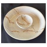 DR - Pottery Serving Bowl & Platter Set - Rustic Speckled Glaze