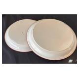 DR - Two Vintage Floral Enamel Trays