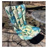 BY - Vintage Metal Patio Table & 2 Cushioned Chairs