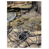 BY - Vintage Metal Patio Table & 2 Cushioned Chairs