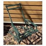 BY - Vintage Green Wooden Folding Chair Frame