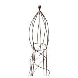 BY - Garden Obelisk Cage with Ball Finial - Outdoor Yard Decor