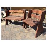 BY - Vintage Wooden Bench & Chair Set