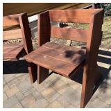 BY - Vintage Wooden Bench & Chair Set