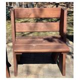 BY - Vintage Wooden Bench & Chair Set