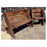 BY - Vintage Wooden Bench & Chair Set
