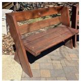 BY - Vintage Wooden Bench & Chair Set
