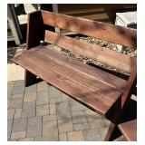 BY - Vintage Wooden Bench & Chair Set