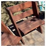 BY - Vintage Wooden Bench & Chair Set