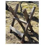 S - Vintage Rustic Sawhorse