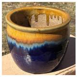 G - Planter Pot - Glazed Ceramic Gradient Blue/Orange