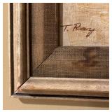 LB - Vintage Landscape Oil on Canvas Painting by T. Ray