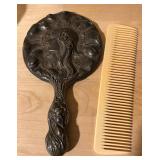 LB - Vintage Hand Mirror, Jars, Soap Dish, Comb and More