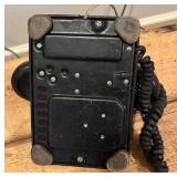 LL - Vintage Rotary Dial Landline Phone - Black Desk Telephone