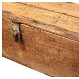 LL - Vintage Wooden Chest - Weathered Storage Trunk