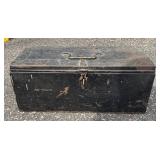 G - Vintage Metal Toolbox with Hand Tools