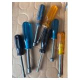 G - Vintage Metal Toolbox with Hand Tools