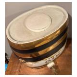 LL - Antique English Gin Barrel Decanter Dispenser With Spigot