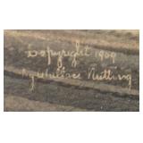 LL -Antique 1909 Wallace Nutting Print "Counting the Spoons"