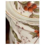 LL - Antique Holly and Berry China - Teapot, Canister, Cups, Saucers, Plates & Bowl