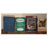 LL - Vintage Books & Christmas Ornaments