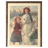 LL - Vintage Victorian Winter Friends Print