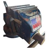 G - Bench Vise - Made in USA - Blue Cast Iron Body