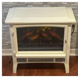 LL - Twin-Star Cream Electric Fireplace in w/ Remote (DFI-5018-04)