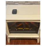 LL - Twin-Star Cream Electric Fireplace in w/ Remote (DFI-5018-04)
