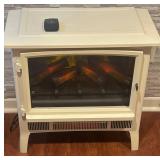 LL - Twin-Star Cream Electric Fireplace in w/ Remote (DFI-5018-04)