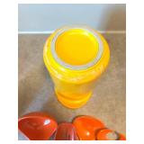 UL - Vintage Rosti Denmark Yellow Pitcher with Vintage Kitchen Utensils Set (7-Pc)