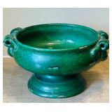 UL - Vintage Green Celadon Ceramic Tureen with Handles