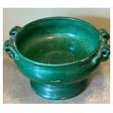 UL - Vintage Green Celadon Ceramic Tureen with Handles