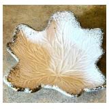 UL - Vintage USA Pottery Leaf Shaped Bowl