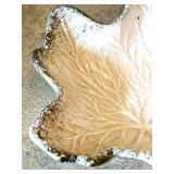 UL - Vintage USA Pottery Leaf Shaped Bowl
