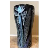 UL - Artisan Crafted White and Black Speckled Ceramic Vase - 6 in Tall