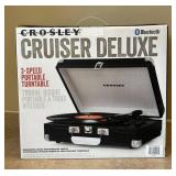 DR - Crosley Cruiser Deluxe Portable Turntable, 3-Speed, Bluetooth