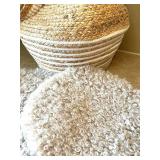 DR - Pillowfort Weave Basket With 2 Plush Seat Pads