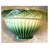 UL - Pair of Vintage Celadon Ribbed Ceramic Bowls - Green Glaze