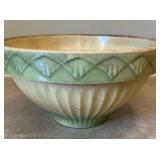UL - Pair of Vintage Celadon Ribbed Ceramic Bowls - Green Glaze