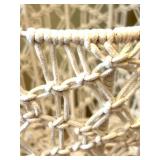 UL - White Macrame Storage Basket With Blanket