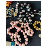 UL - Craft Jewelry Bead & Component Bundle - Assorted Beads, Findings, Stretch Cord & Components