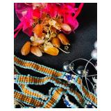 UL - Craft Jewelry Bead & Component Bundle - Assorted Beads, Findings, Stretch Cord & Components