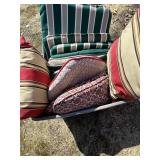 S - Outdoor Cushions Bin - Assorted Stripe & Pattern Patio Cushions, Light Wear