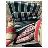 S - Outdoor Cushions Bin - Assorted Stripe & Pattern Patio Cushions, Light Wear